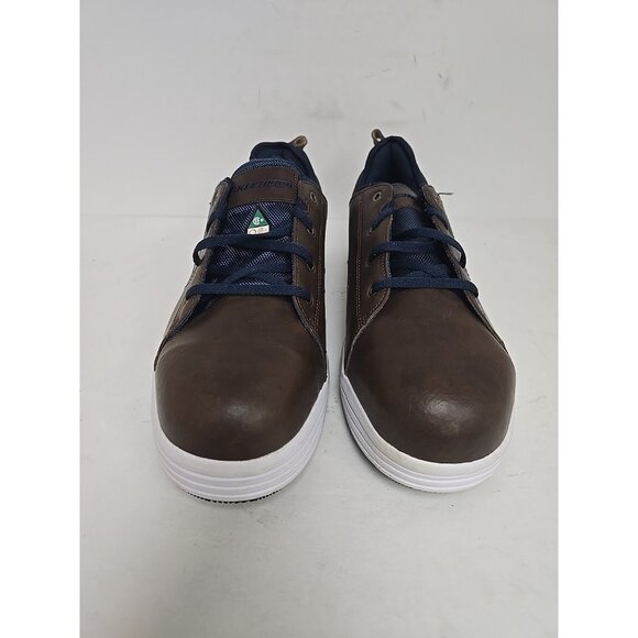 Skechers Men's Steel Toe Steel Plate Skate Safety Work Shoes 99999070 Brown 14M - Picture 5 of 10